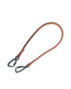 Elastic webbing double carabiner
