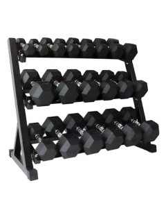 Fitness Accessories Gym Equipment Three Layers Hex Triangle Dumbbell stand Rack Dumbbell Rack