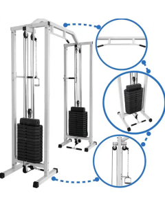 Doublewin Home Gym Multifunction Cable Crossover Machine with Attachment Accessories